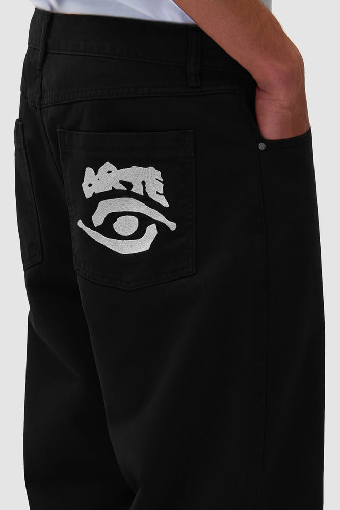 Arte - Pantalon Graphique à poche arrière Black