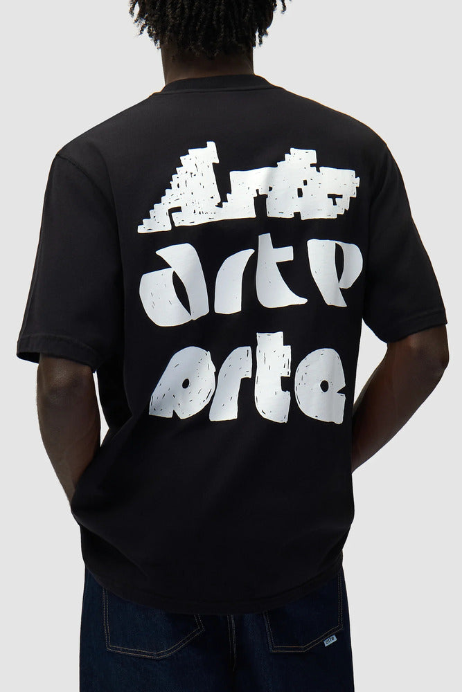 Arte - T-shirt Imprimé Multi Arte Noir