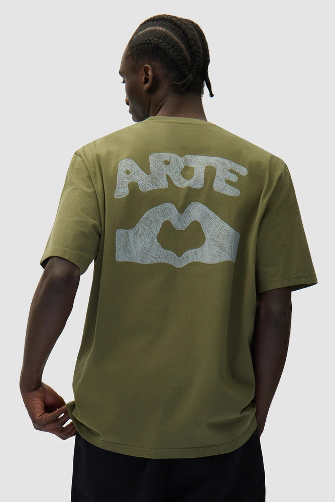 Arte - T-shirt Diels Scribble Vert