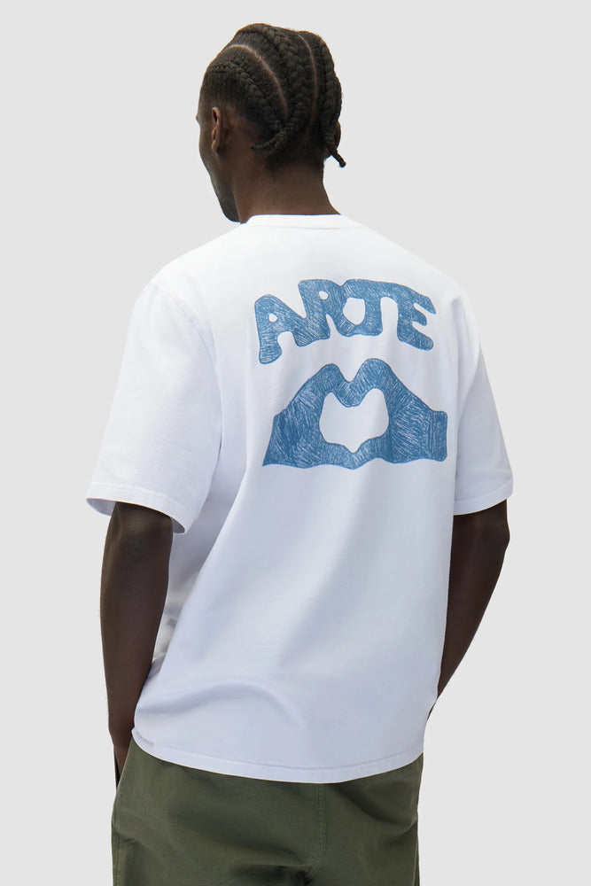 Arte - T-shirt Diels Scribble Blanc