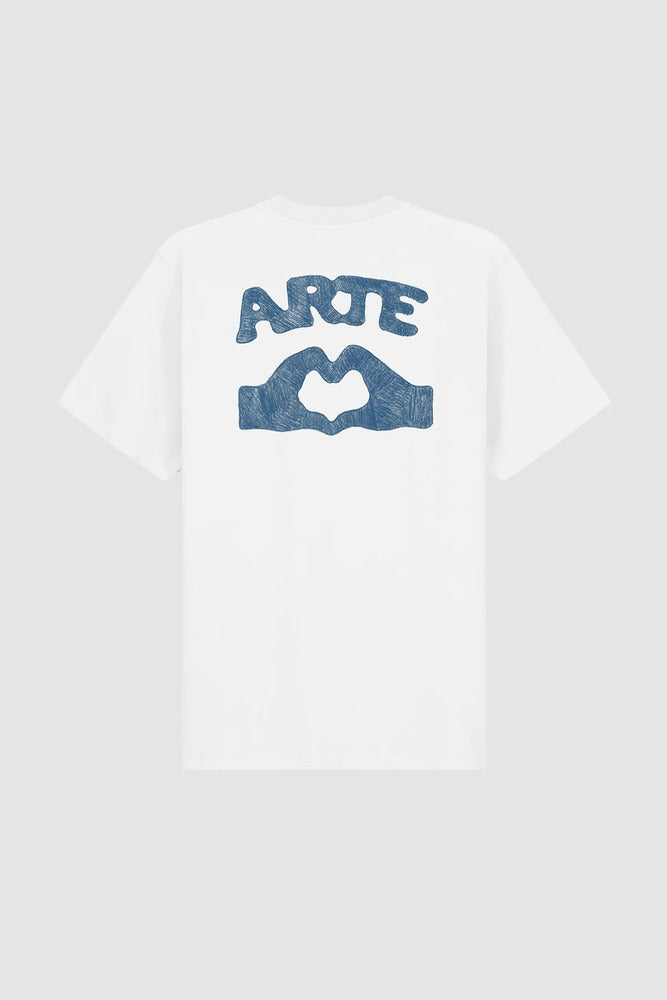 Arte - T-shirt Diels Scribble Blanc