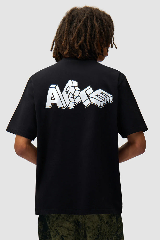 Arte - T-shirt imprimé Blocks Noir