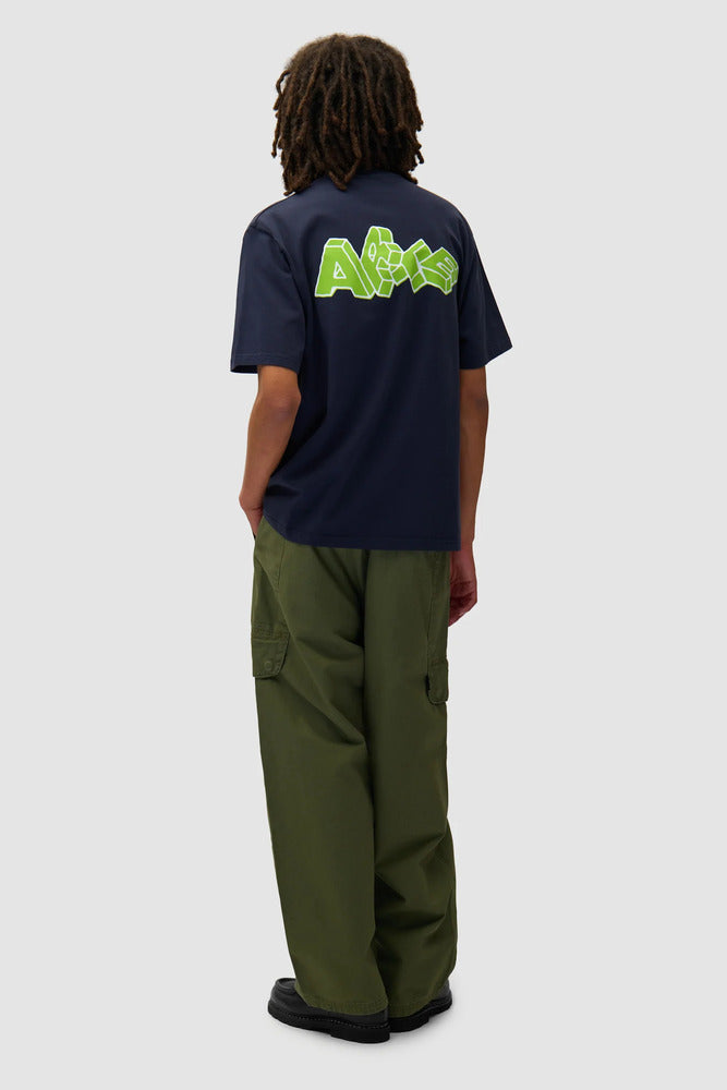 Arte - T-shirt imprimé Blocks Marine