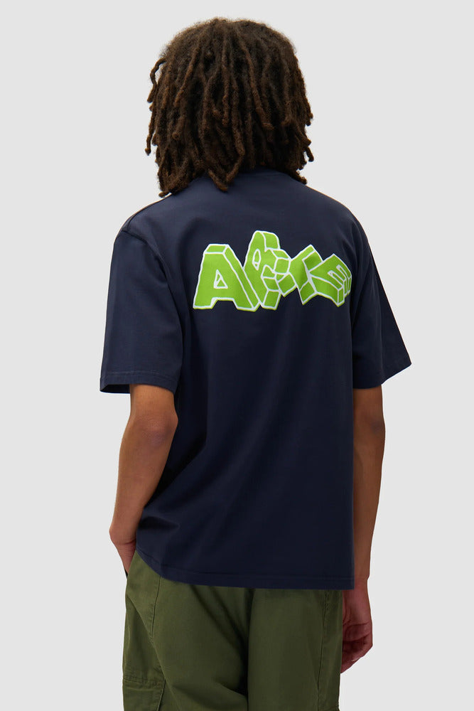 Arte - T-shirt imprimé Blocks Marine