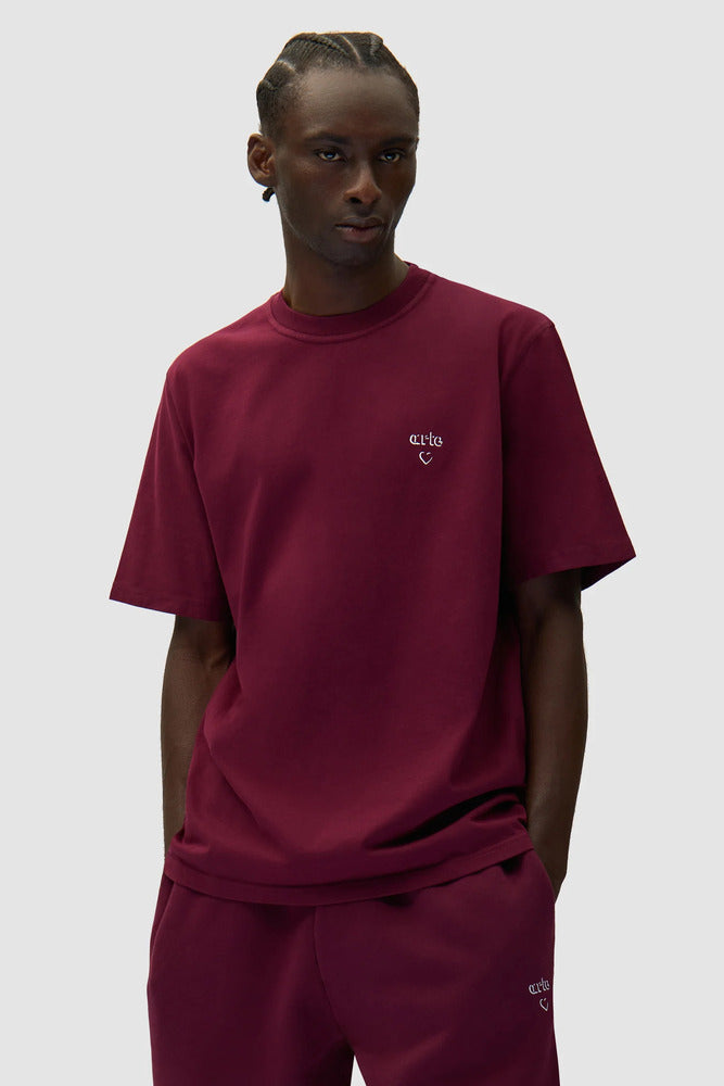 Arte - T-shirt coeur Bordeaux