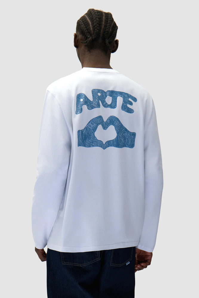 Arte - T-shirt manches longues Diels scribble Blanc