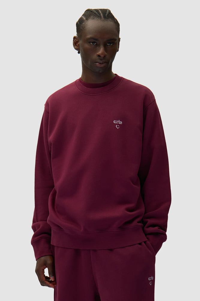 Arte - Sweat Heart Crewneck Bordeaux