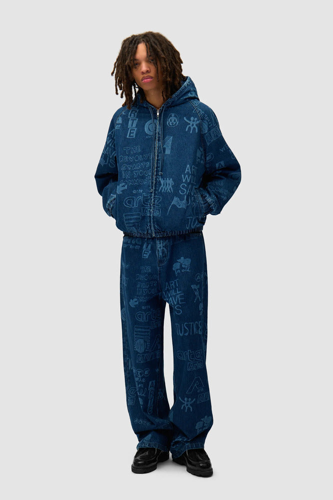 Arte - Pantalon Graffiti Allover Bleach