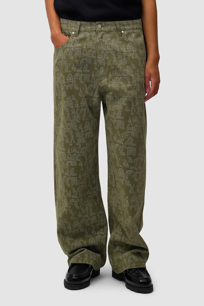 Arte - Pantalon Allover vert