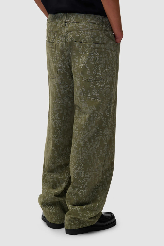 Arte - Pantalon Allover vert