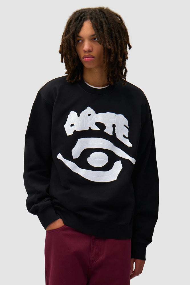 Arte - Sweat col ras de cou avec oeil Noir