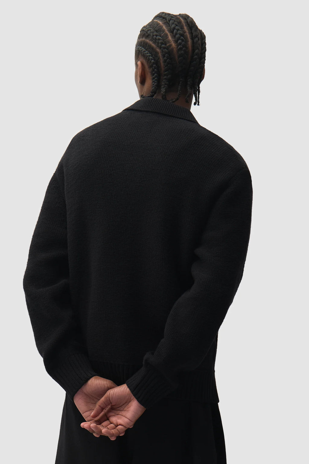 Arte - Cardigan Stencil Zip Black