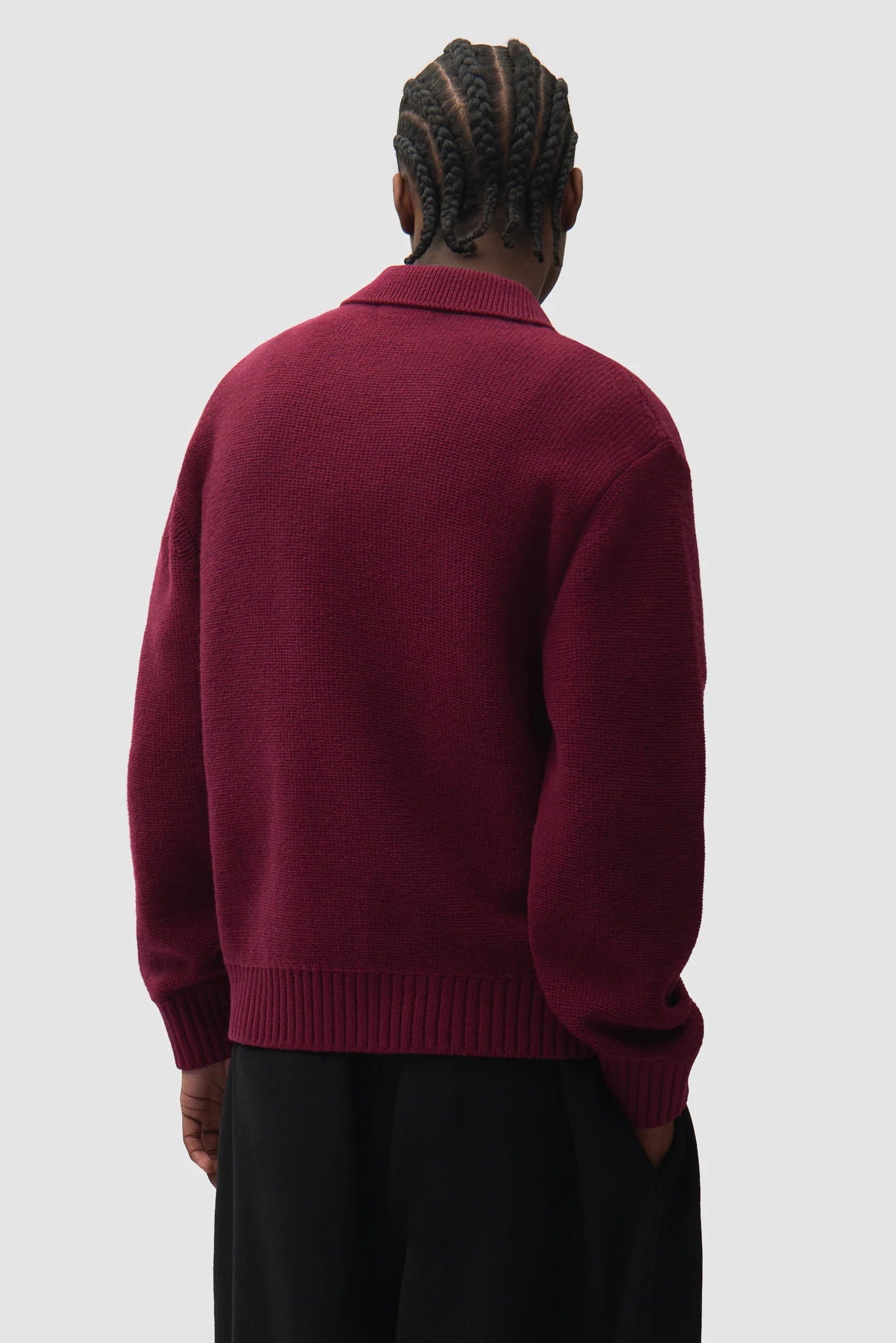 Arte - Cardigan Stencil Zip Bordeaux