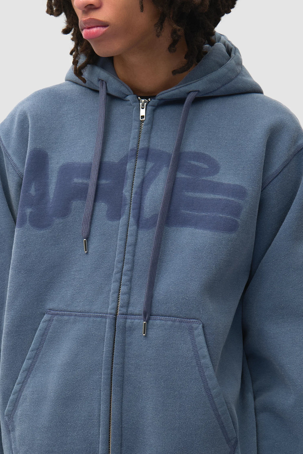 Arte - Hoodie Zip Stencil Sunfade Navy