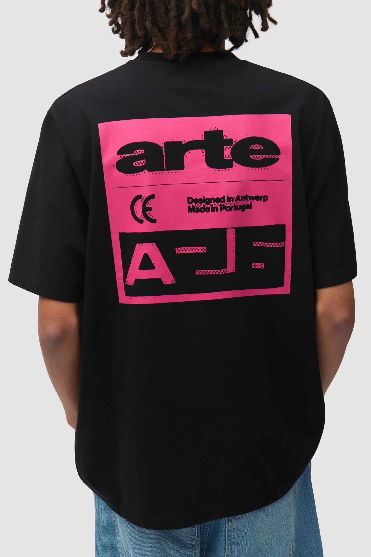 Arte - T-shirt Pink Serial Black