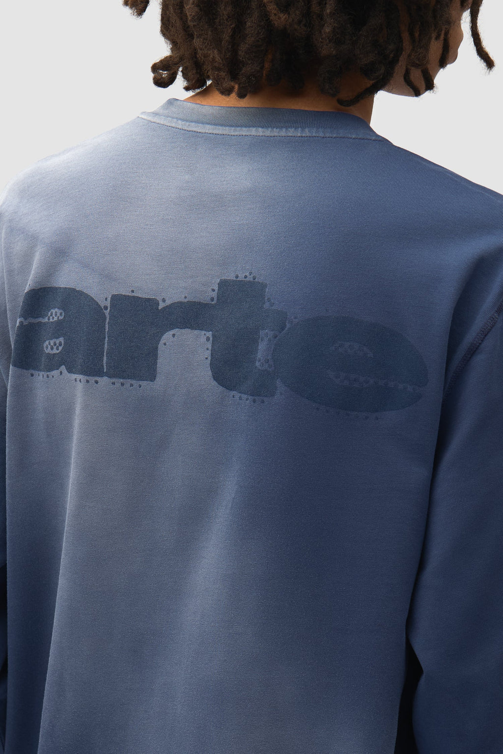 Arte - T-shirt Manches longues Stencil Sunfade Navy