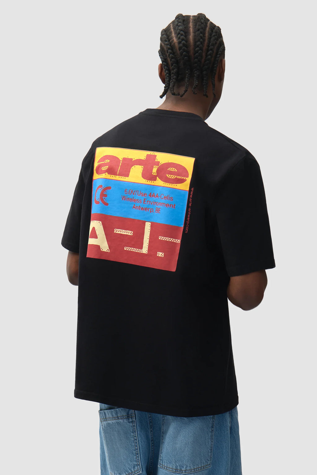 Arte - T-shirt Tricolor Serial Black