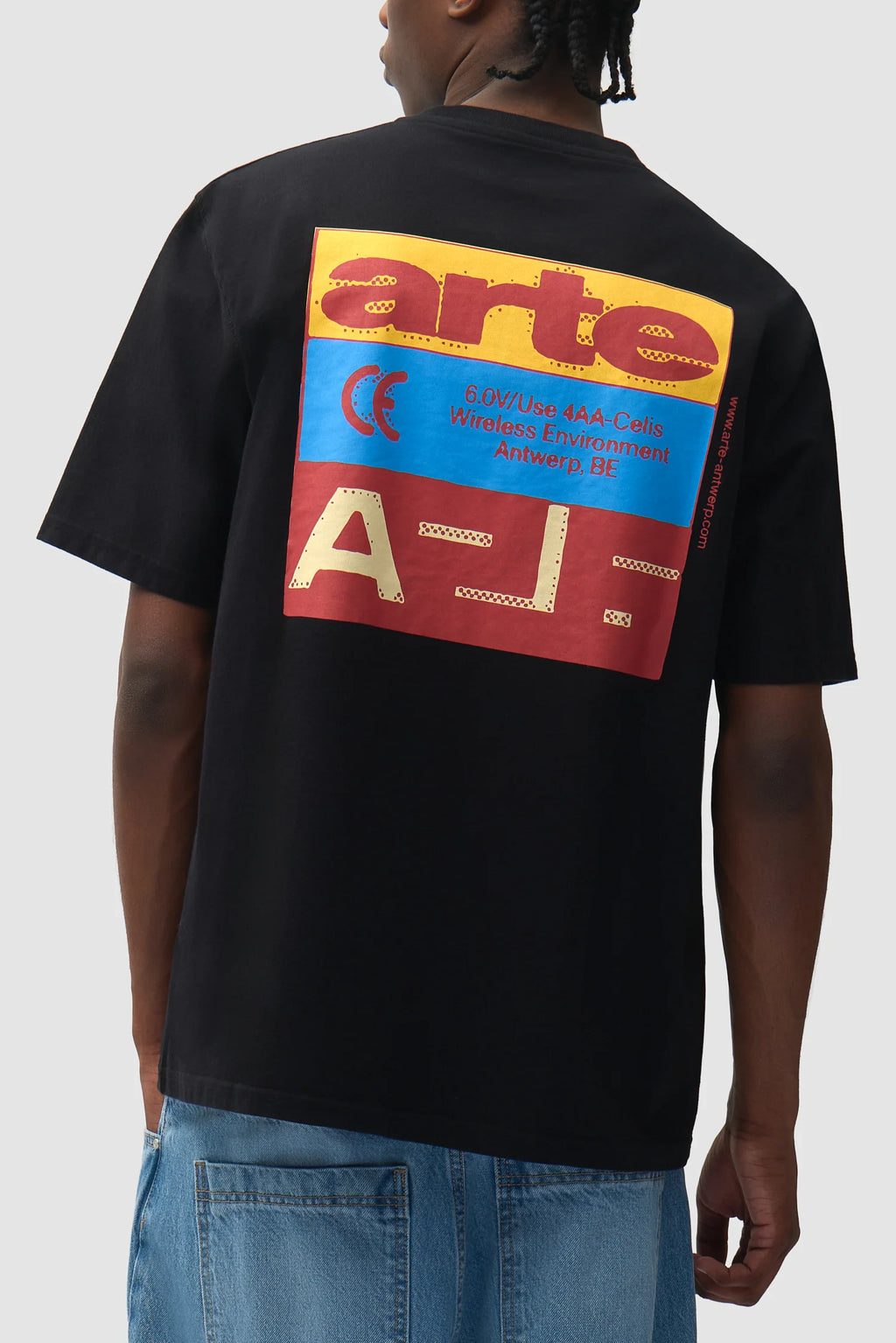 Arte - T-shirt Tricolor Serial Black