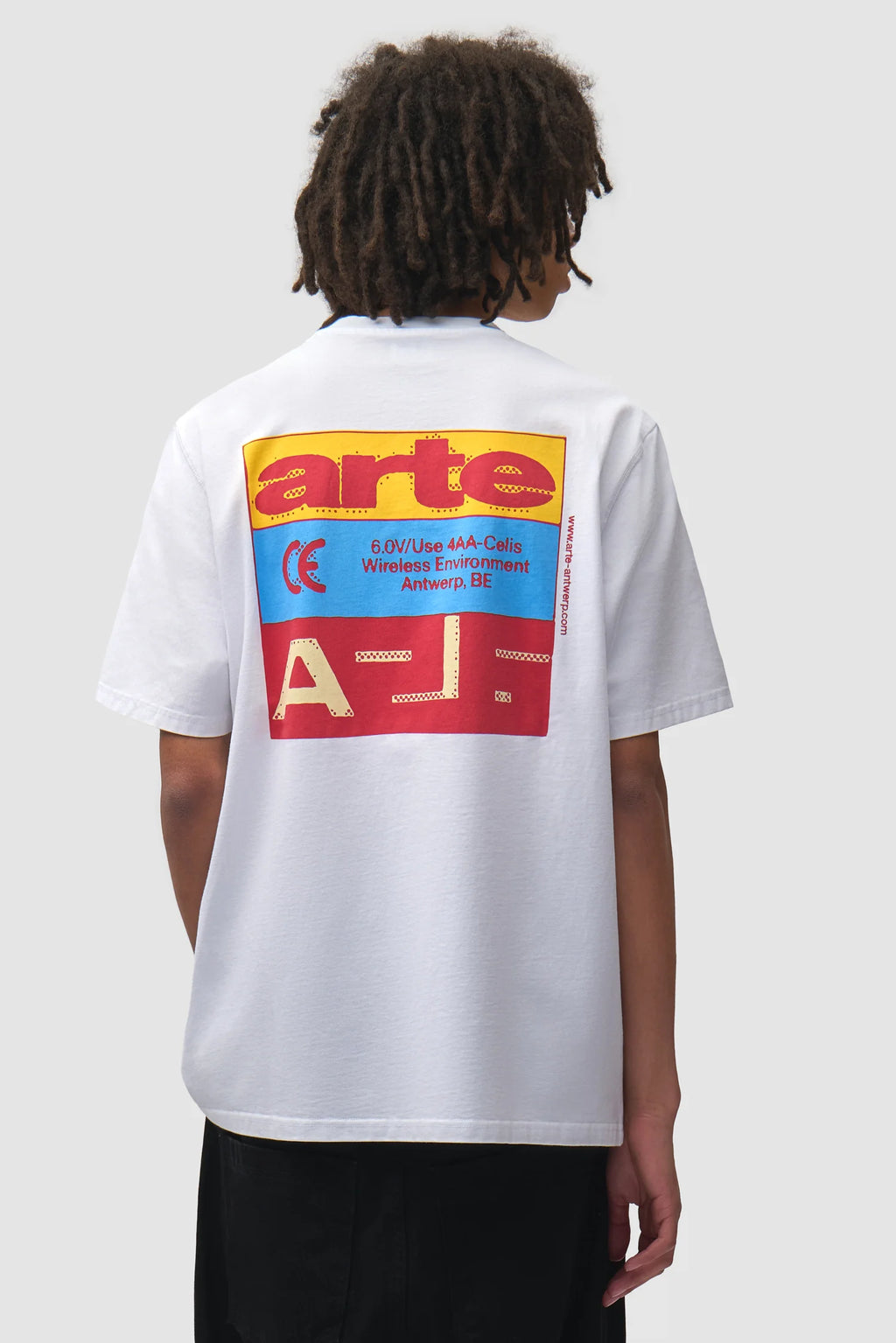 Arte - T-shirt Tricolor Serial White