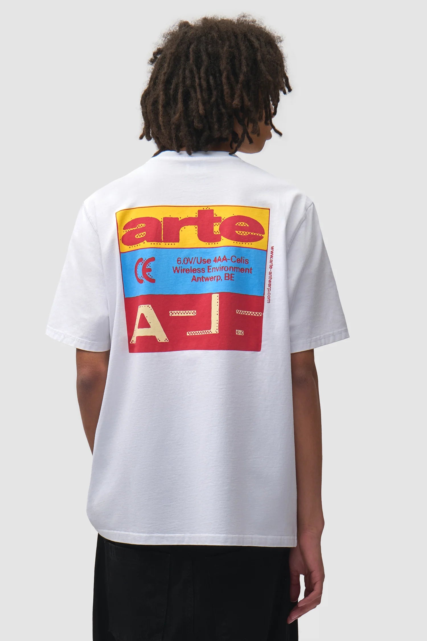Arte - T-shirt Tricolor Serial White
