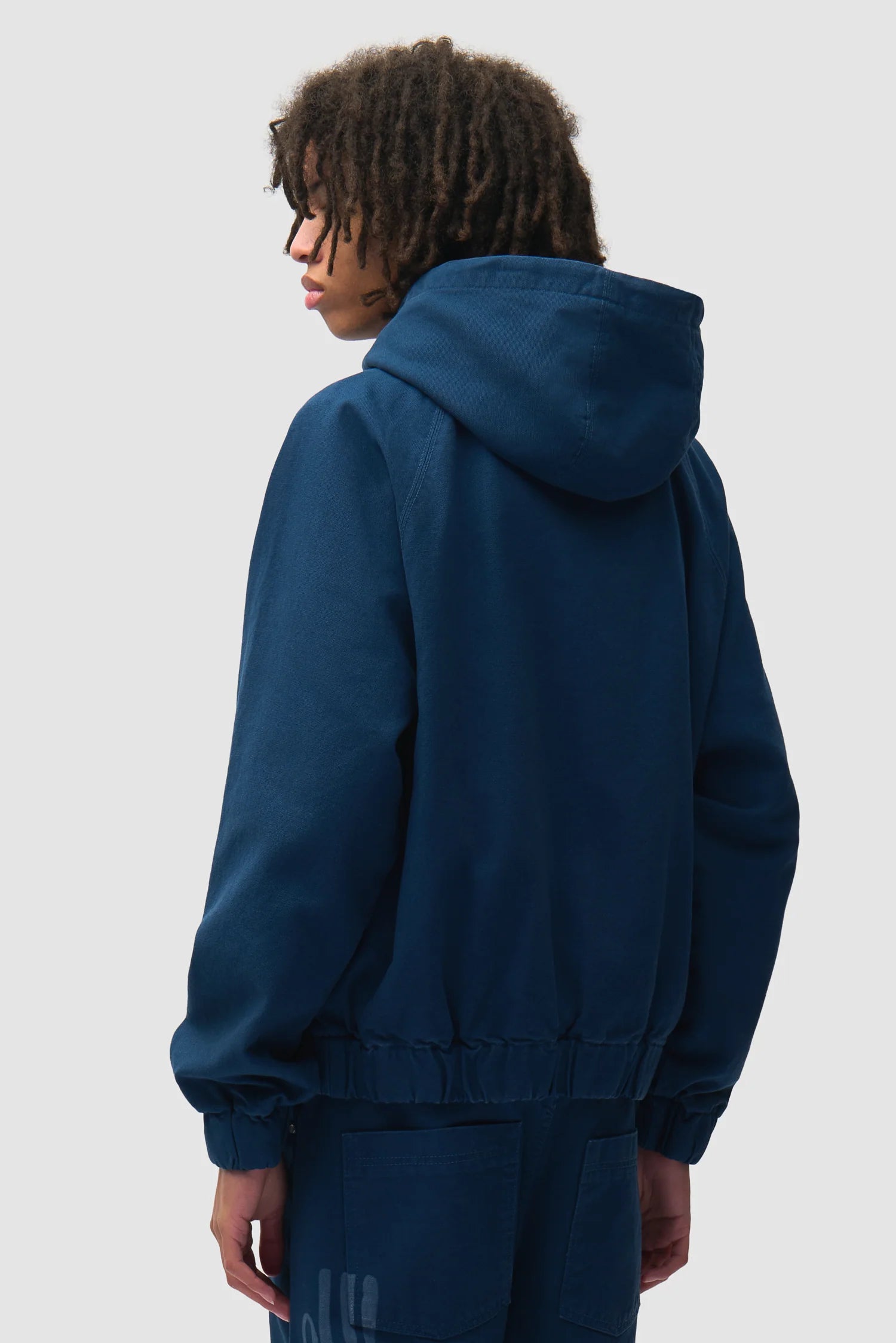 Arte - Blouson Stencil Canvas Hooded Navy