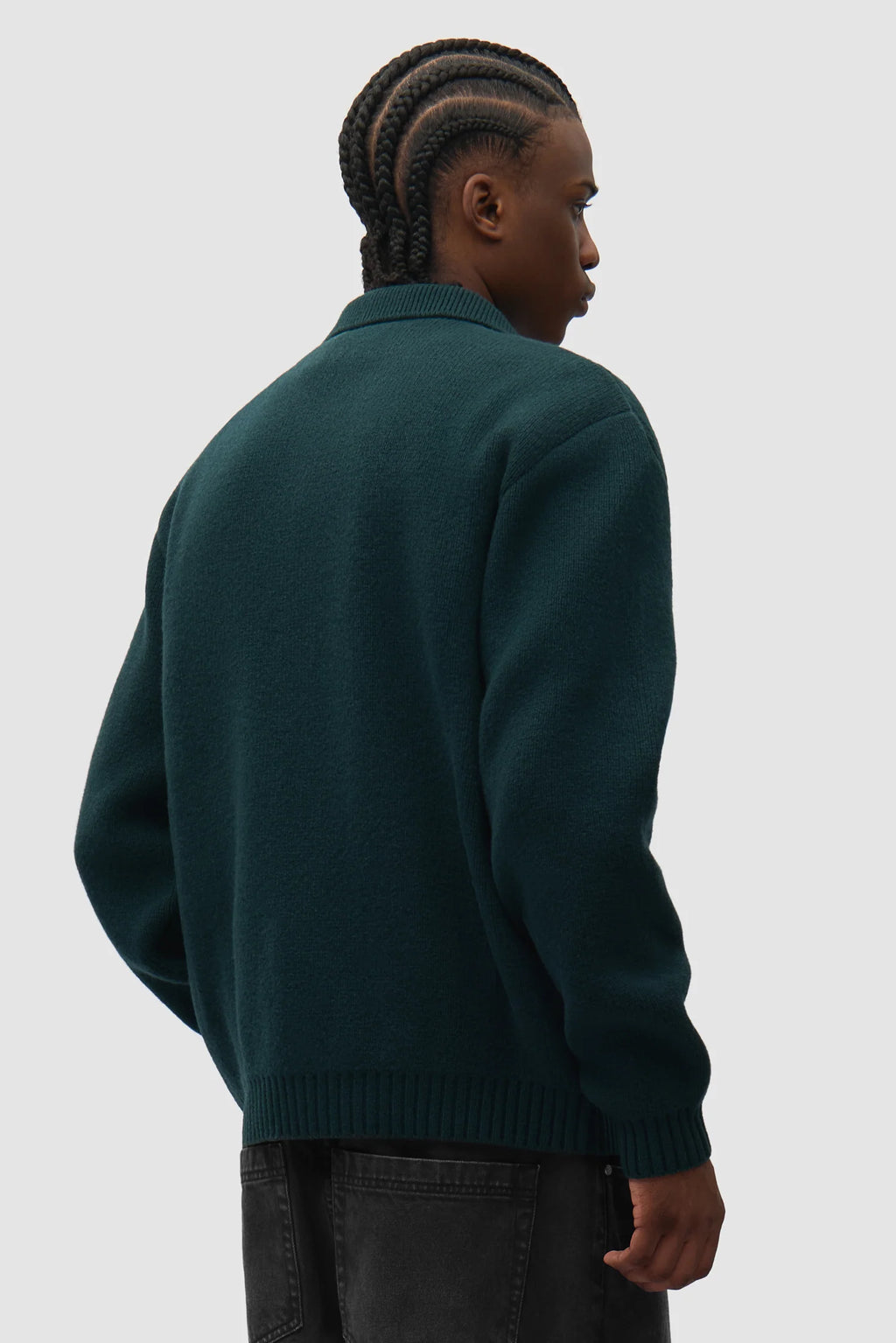 Arte - Cardigan Cable Knit Zip Vert