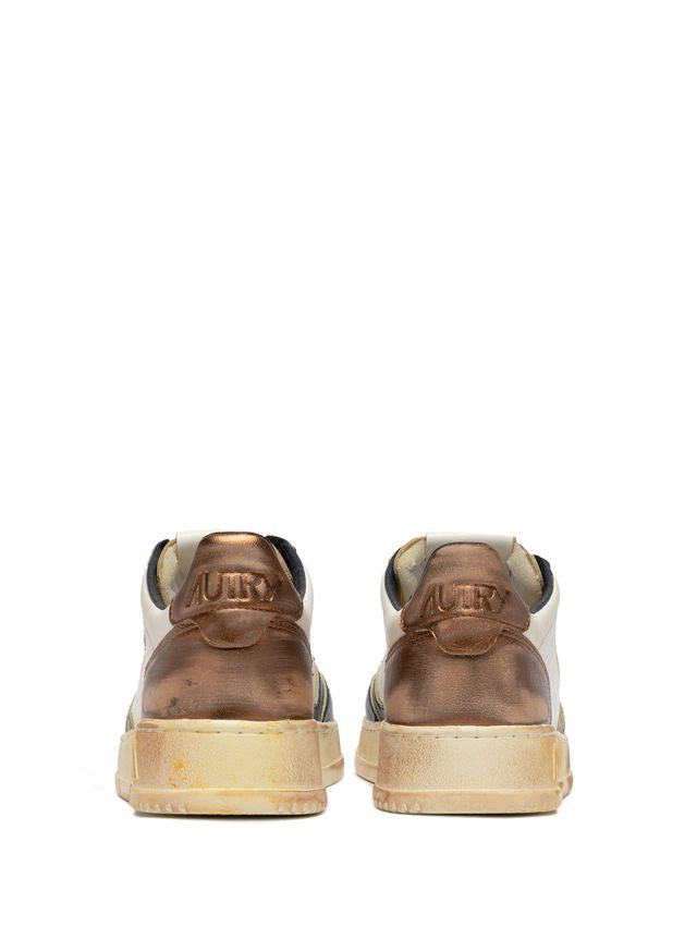 AUTRY - Basket Medalist Super Vintage Leather White/Spa/Copp