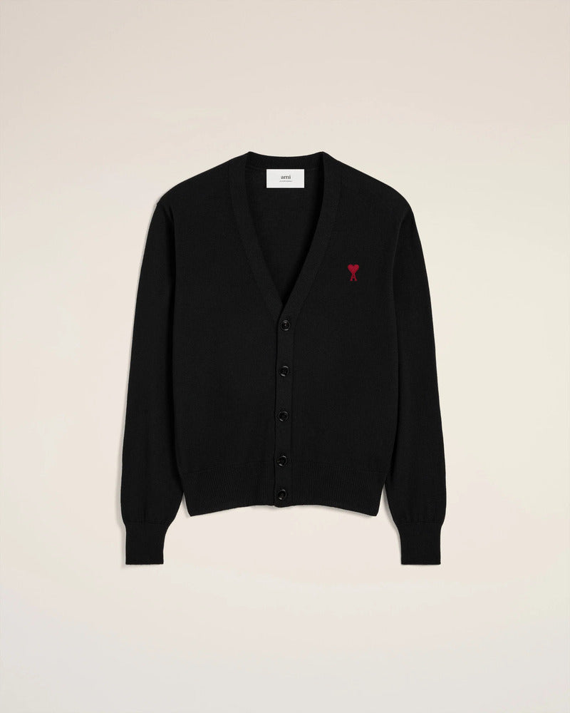 AMI - Cardigan Ami de Coeur Noir