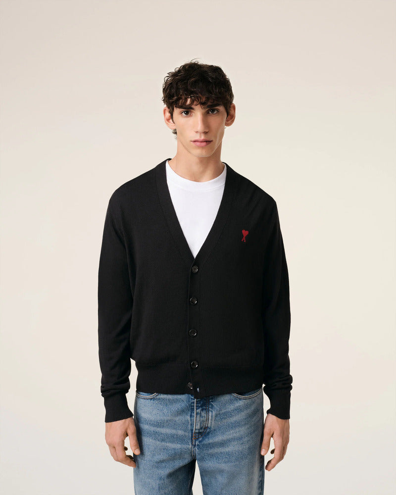 AMI - Cardigan Ami de Coeur Noir