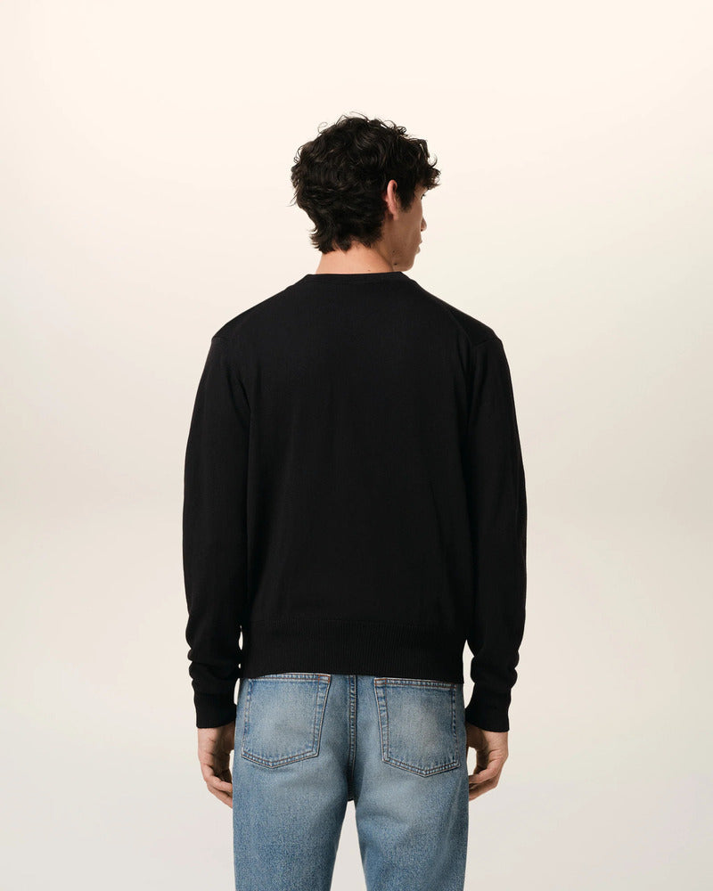 AMI - Cardigan Ami de Coeur Noir