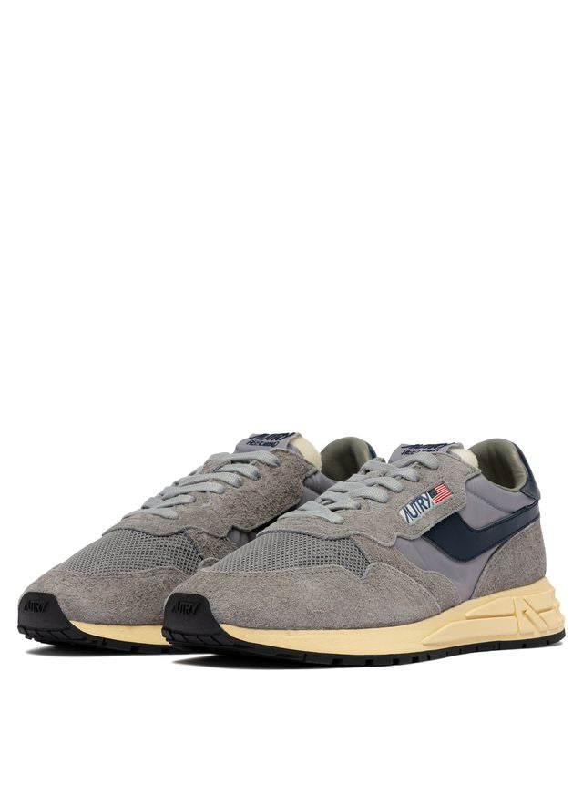 AUTRY - Basket Reelwind en daim et nylon / mesh Plumb/BlueSp