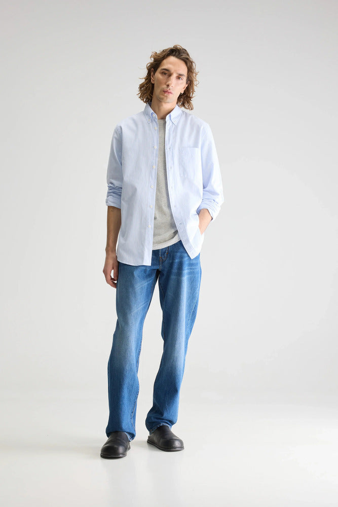 Bellerose - Chemise Mire rayée Sky/white