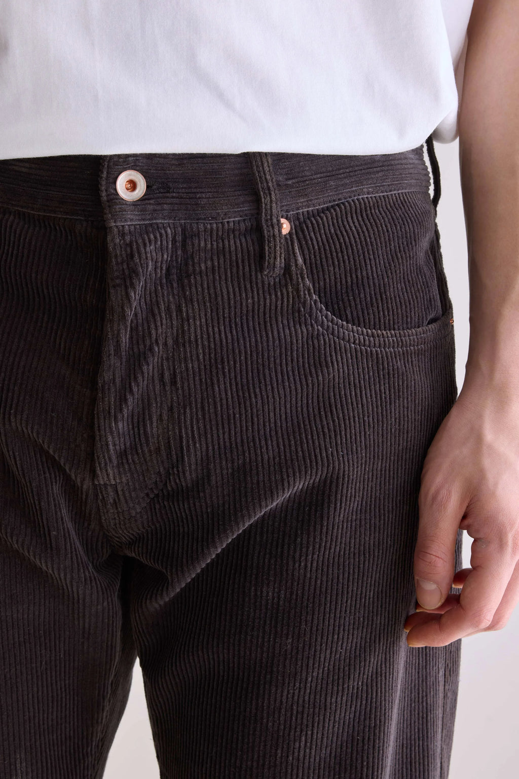 Bellerose - Pantalon velours Percy Black Sand