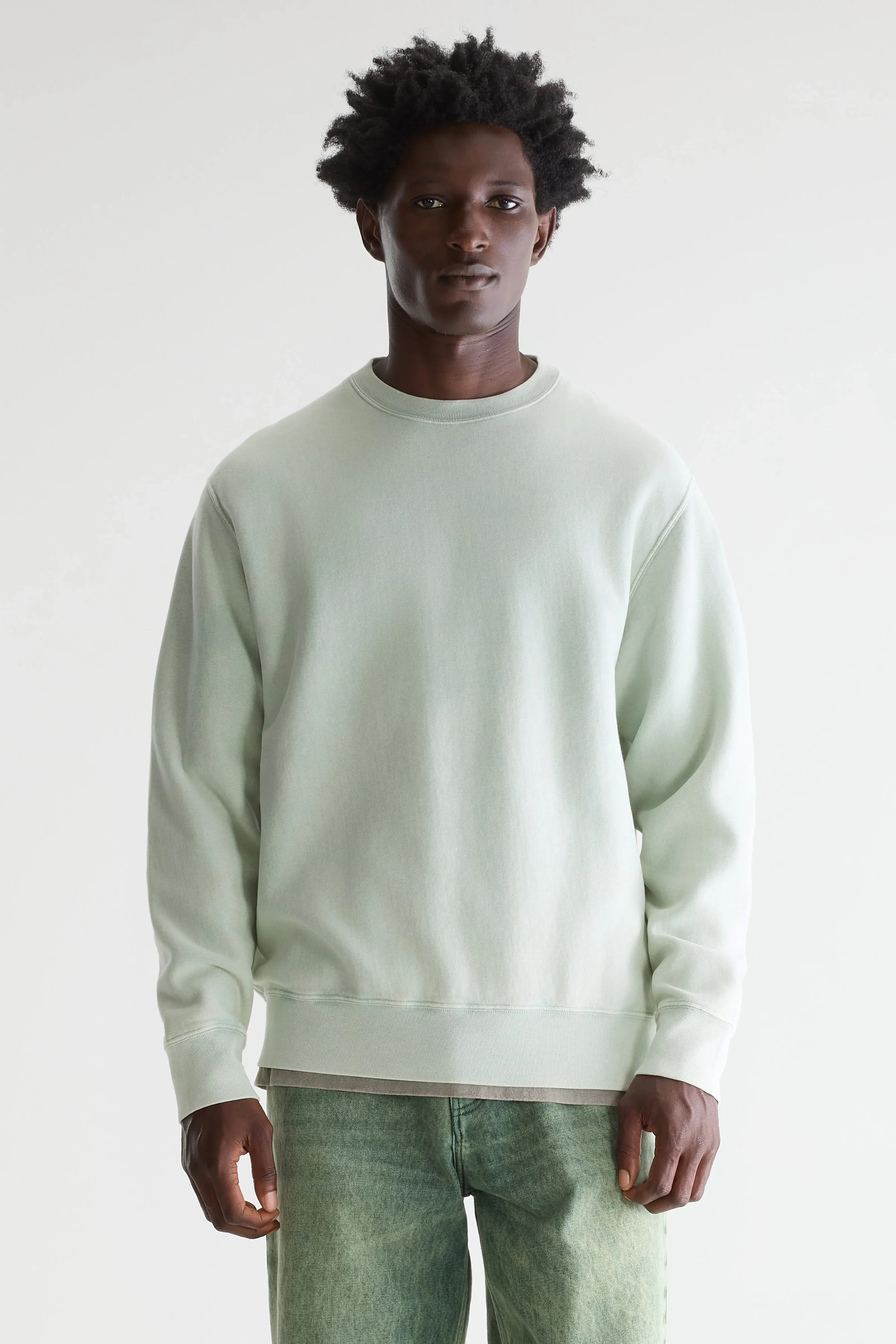 Bellerose - Sweatshirt col rond Flake Aqua