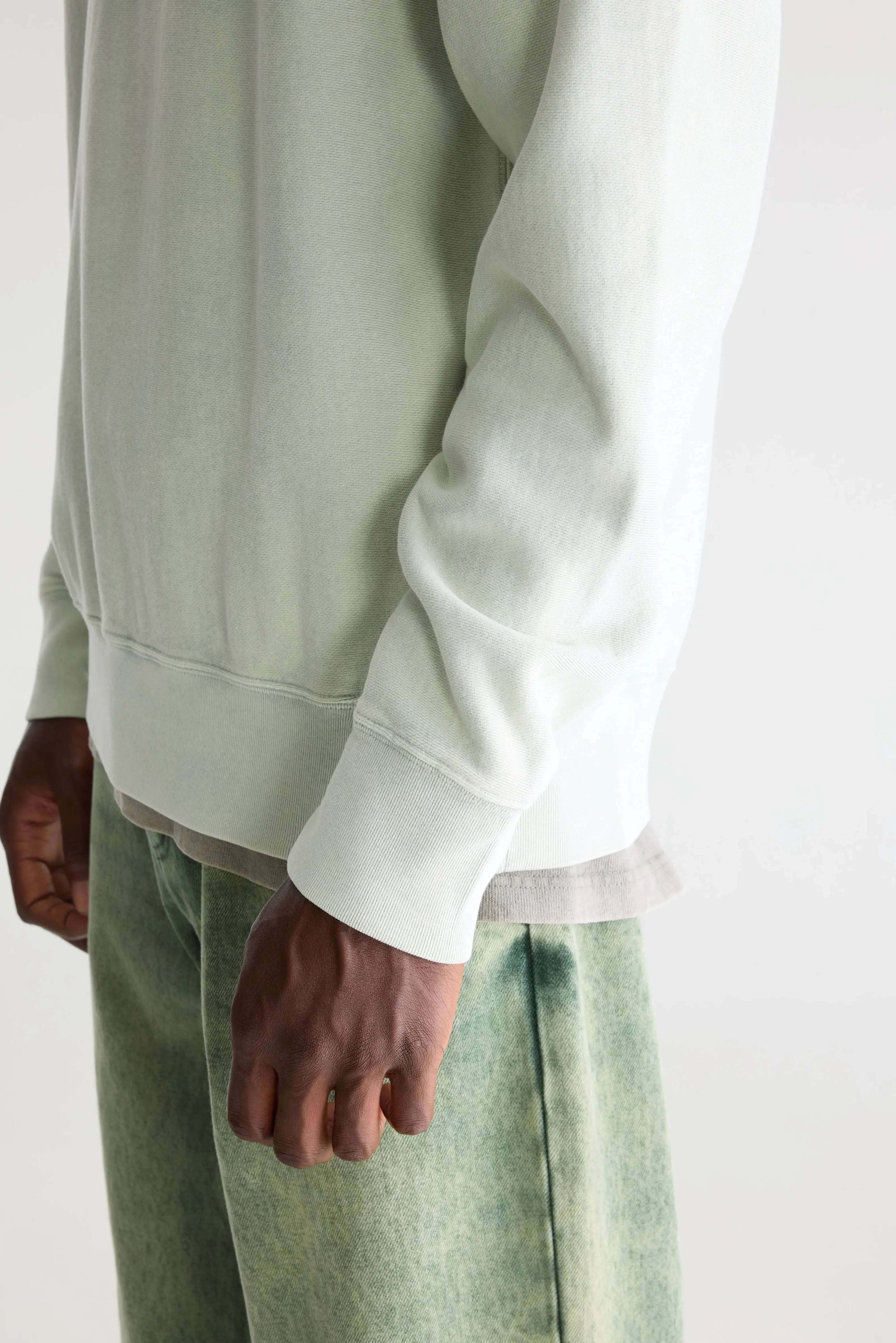 Bellerose - Sweatshirt col rond Flake Aqua