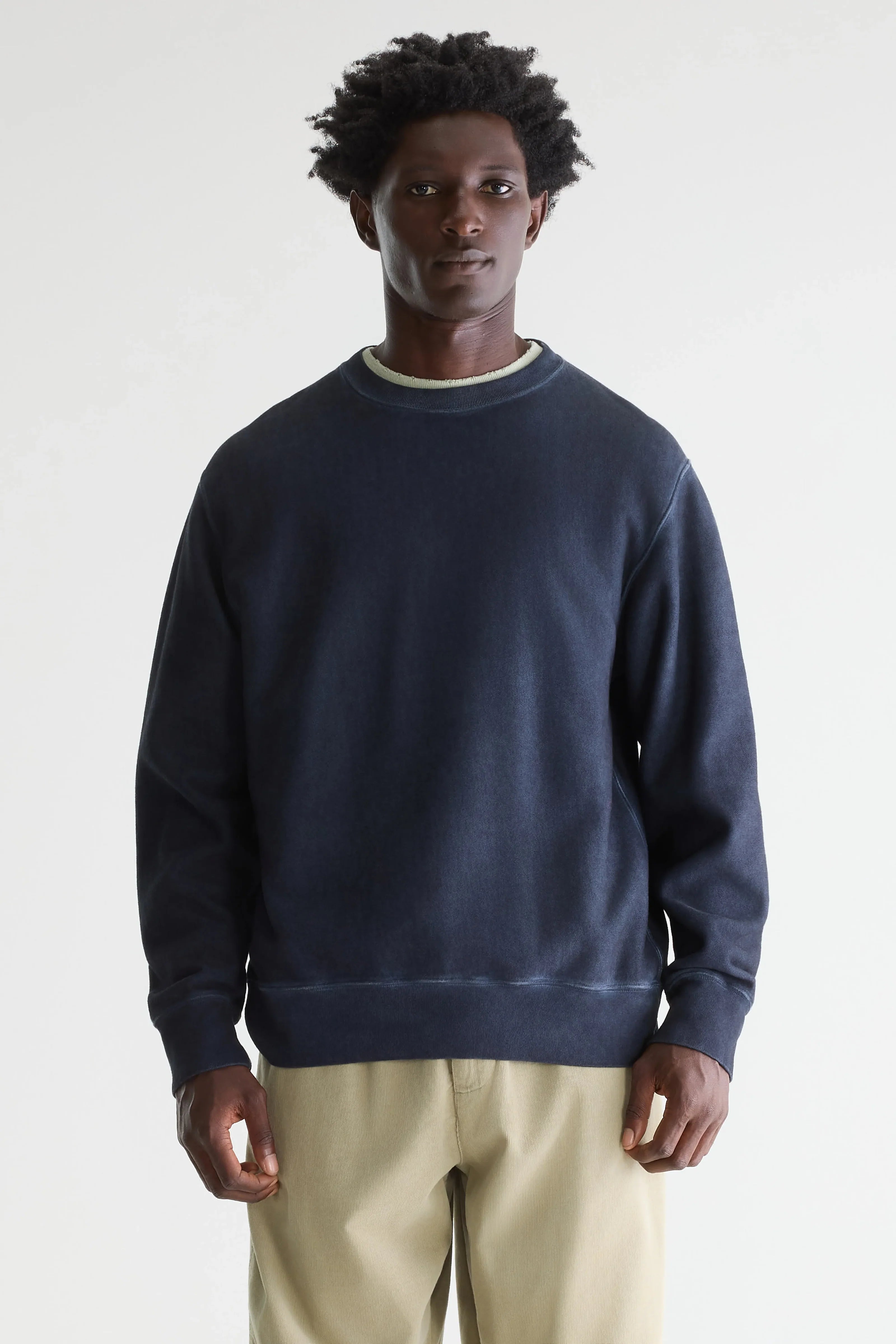 Bellerose - Sweatshirt col rond Flake Dark Navy