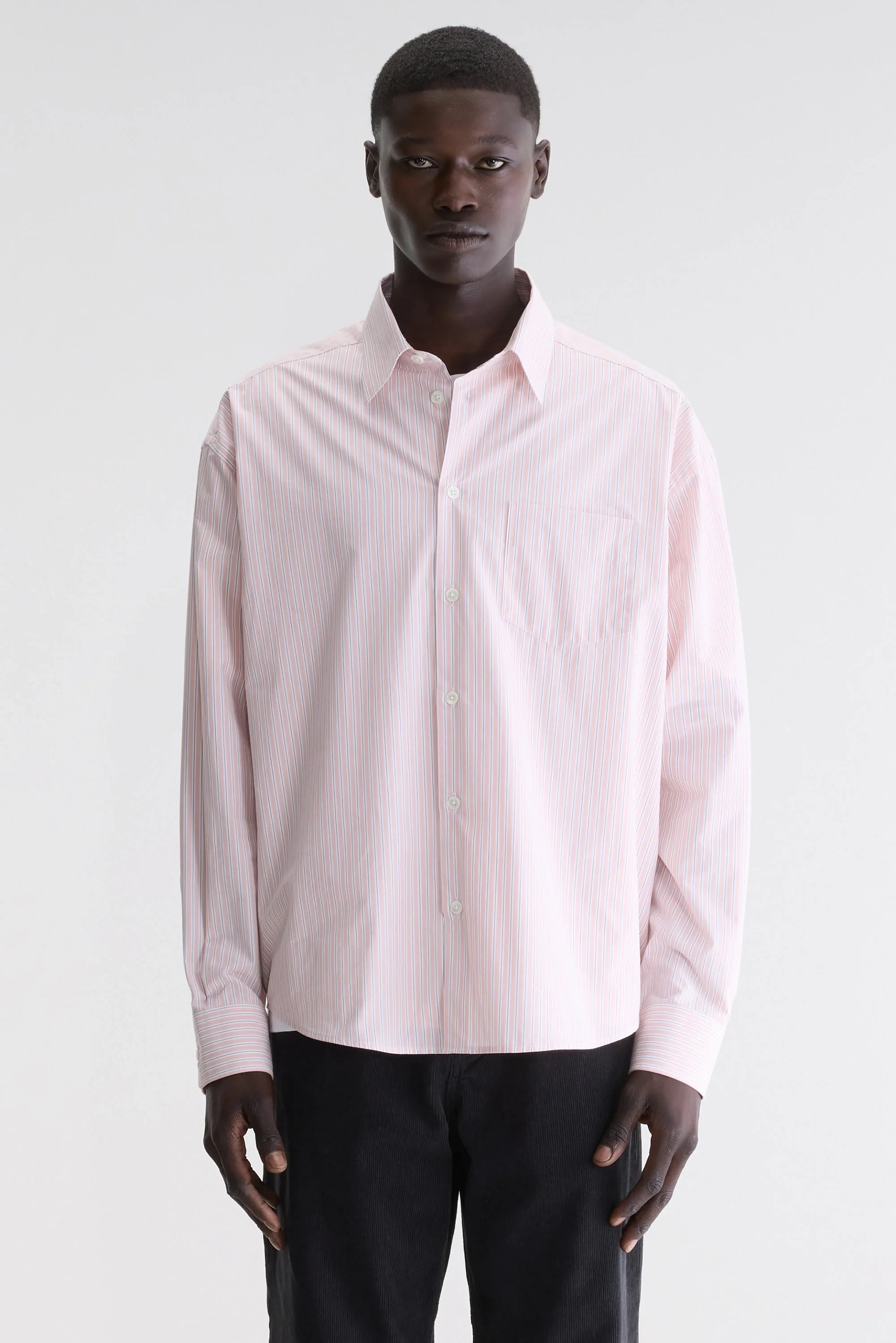 Bellerose - Chemise Oversize Frame Stripe B Rose