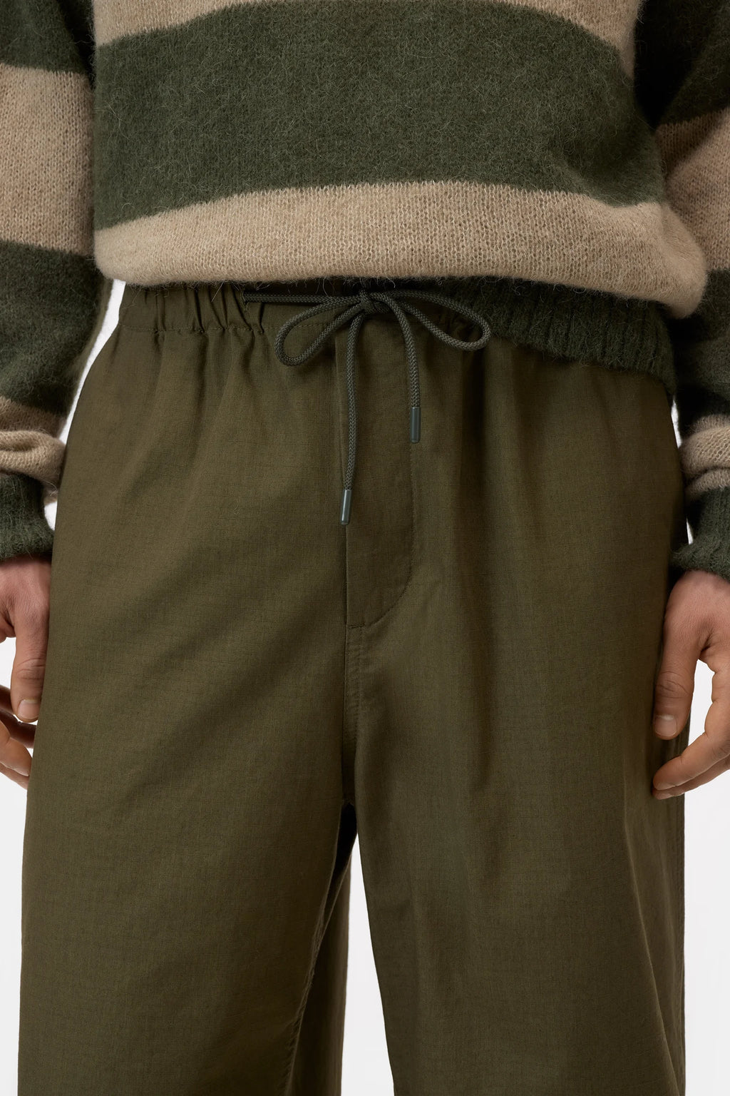 Closed - Pantalon Relaxed Ripstop Pokai Dark Olive Green