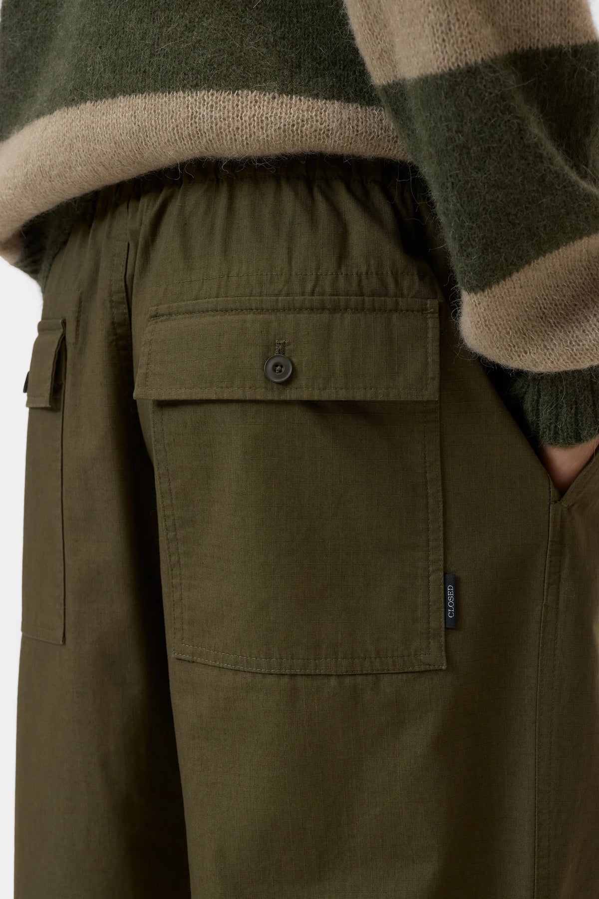 Closed - Pantalon Relaxed Ripstop Pokai Dark Olive Green