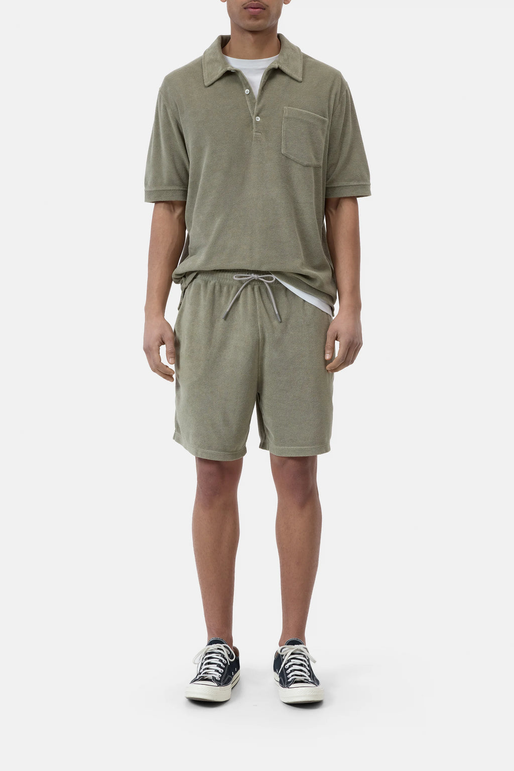Closed - Short en éponge Pebble Green