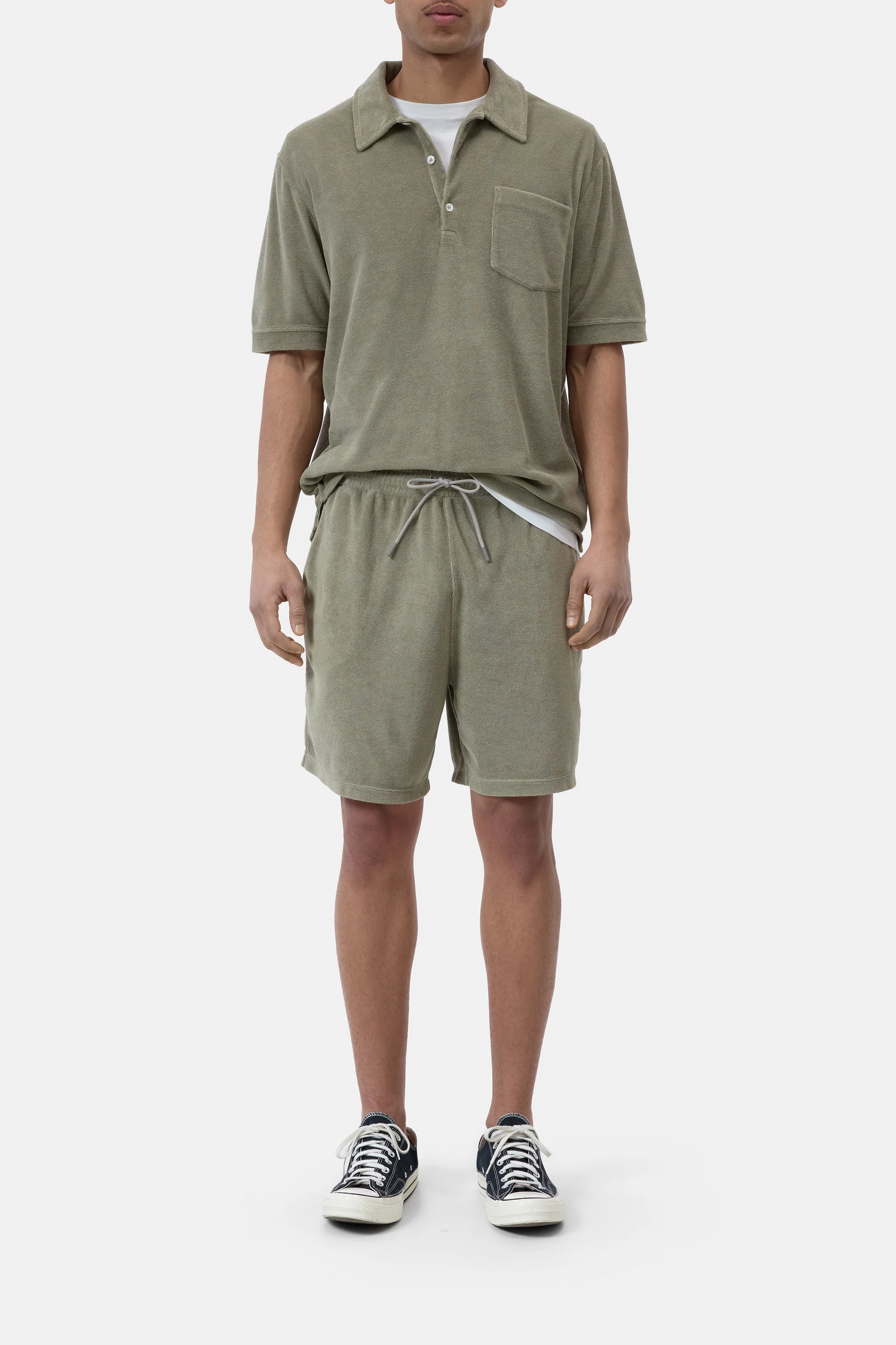 Closed - Short en éponge Pebble Green