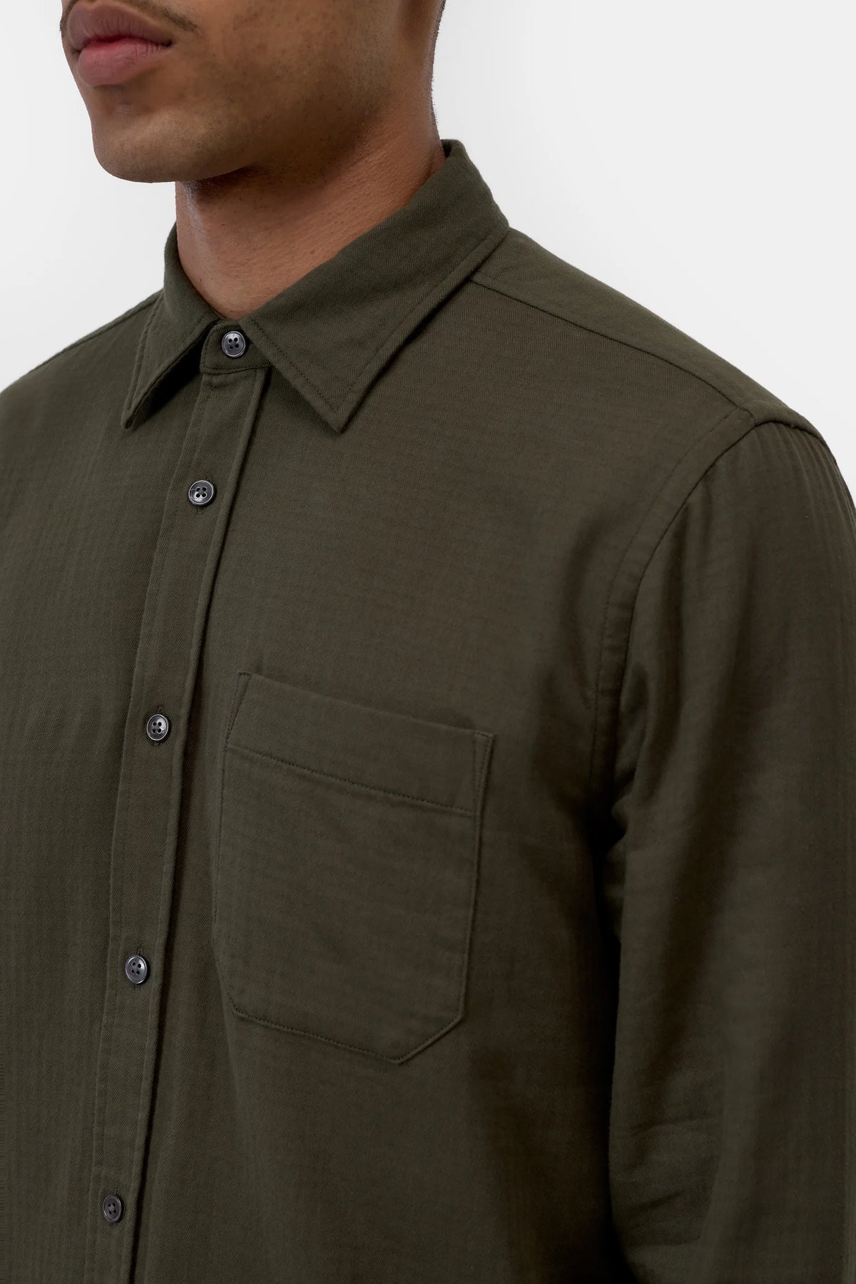 Closed - Chemise en coton Dark Olive Green