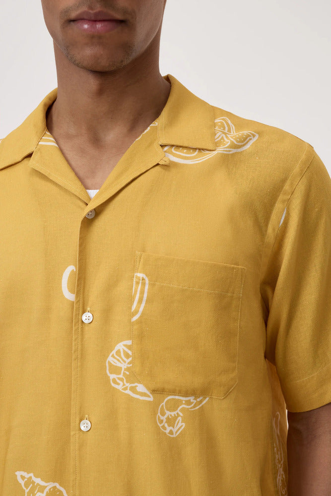 Closed - Chemise imprimé en lin Mango Yellow