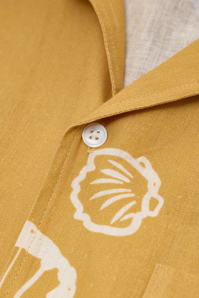 Closed - Chemise imprimé en lin Mango Yellow