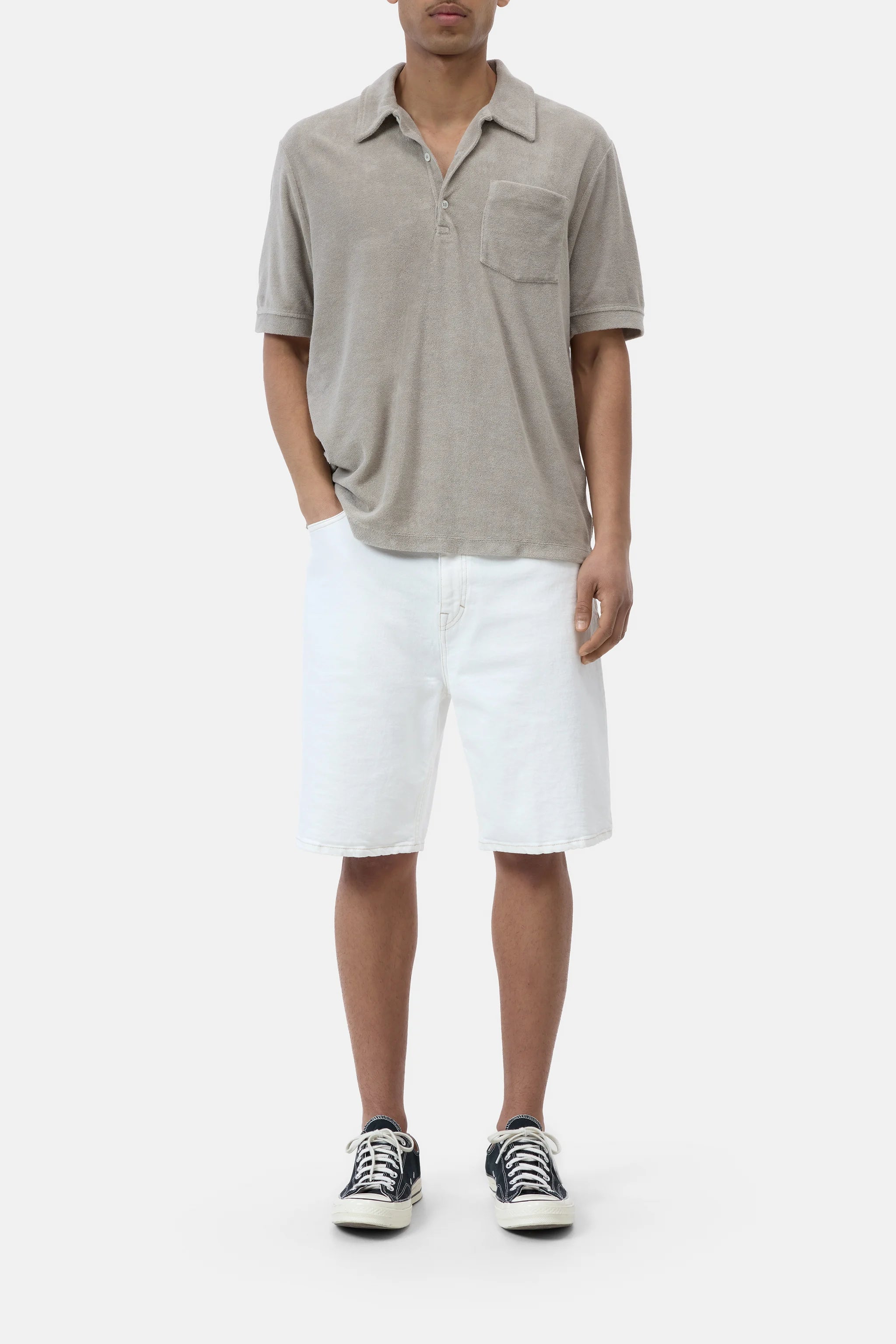 Closed - Polo éponge Mud Grey