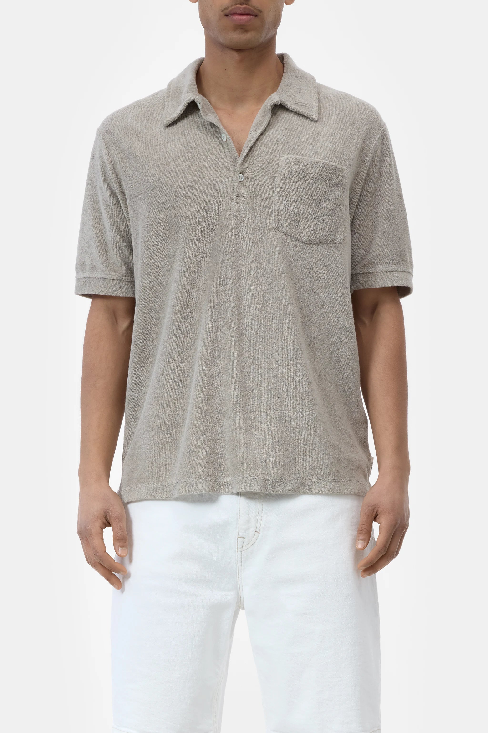 Closed - Polo éponge Mud Grey