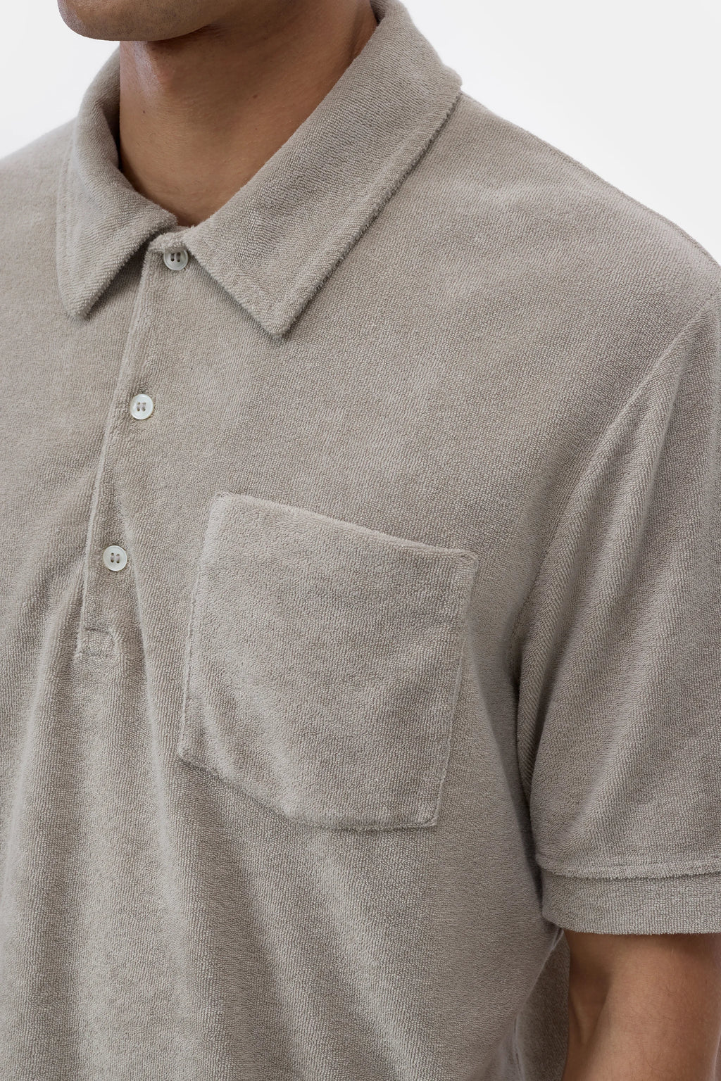 Closed - Polo éponge Mud Grey
