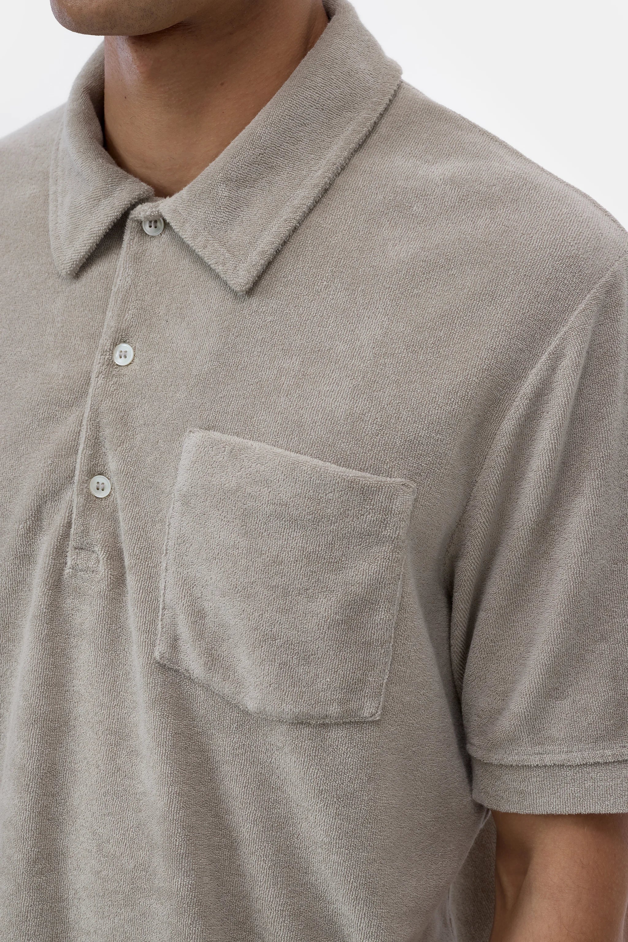 Closed - Polo éponge Mud Grey