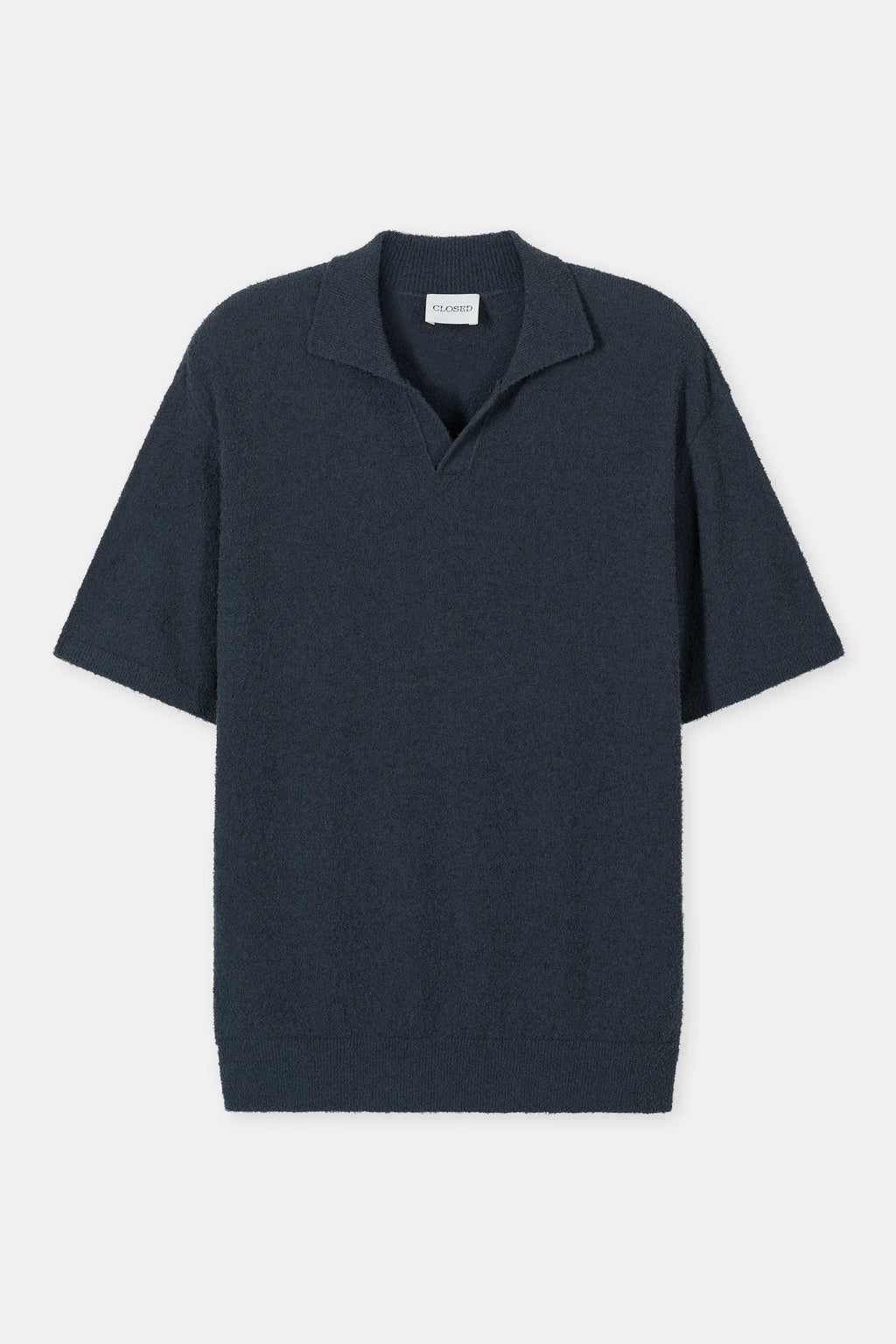 Closed - Polo en coton texturé Magma Black