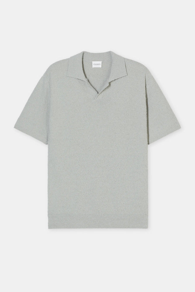 Closed - Polo en coton mélangé Cloud Grey
